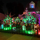 Green LED Halloween Decoration – Hanging Light-Up Prop for Haunted House, Lawn & Party Displays