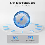 Apple Find My Bluetooth Tracker Tag 4 Pack, Waterproof IP67 Smart Item Locator with Replaceable Battery and Anti-Loss Alert