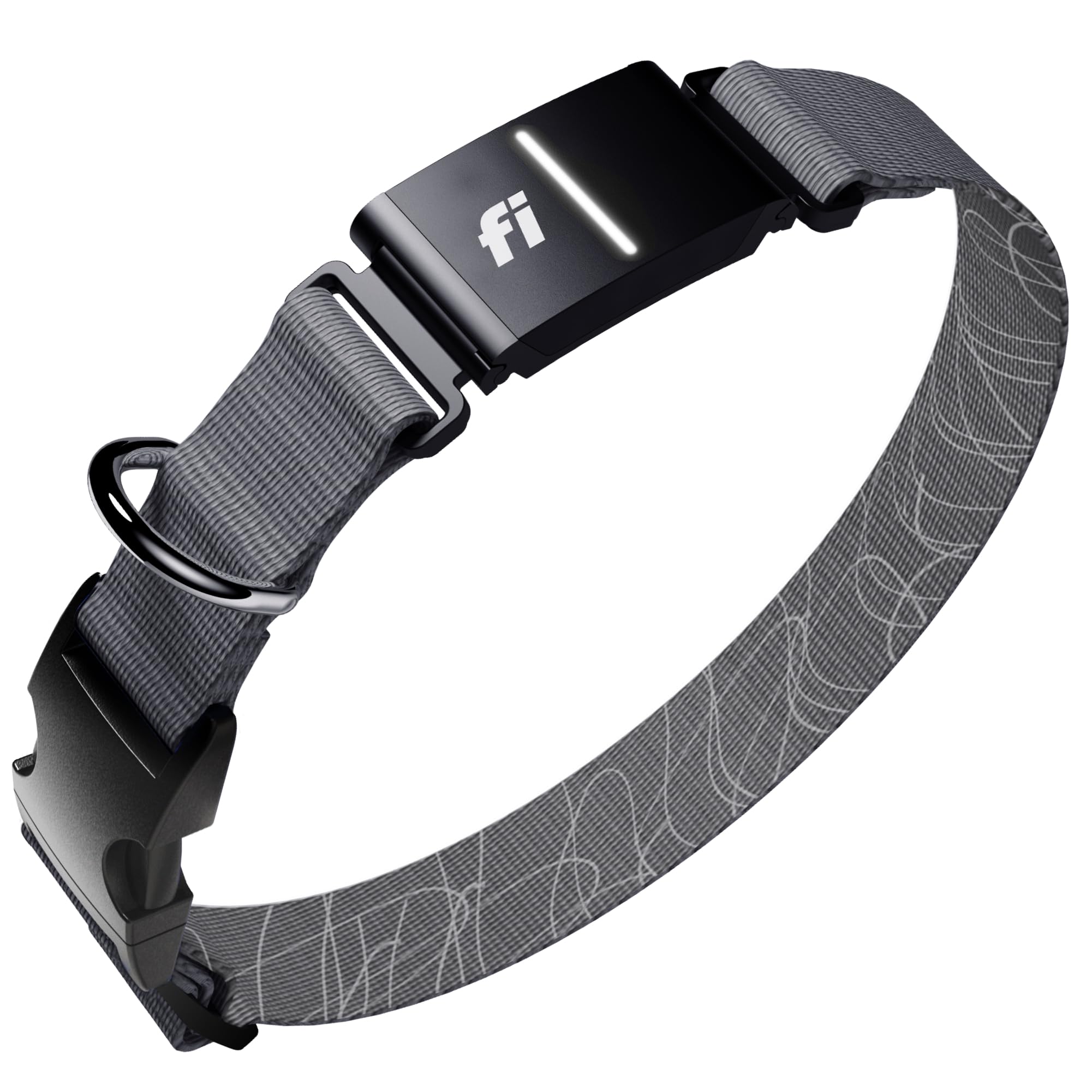 Fi Series 3+ Smart GPS Dog Collar Gray with Live Tracking, Escape Alerts & AI Health Monitoring System