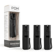 POM Pepper Spray with Pocket Clip – Tactical Flip-Top OC Defense Spray, Compact EDC Design (Black)
