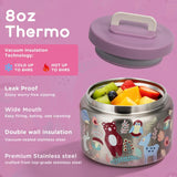 Purple Fawn 5-Compartment Bento Set with 8 oz Food Jar