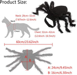 Black Spider Halloween Costume for Cats and Small Dogs – Adjustable Funny Pet Outfit with 8 Realistic Legs