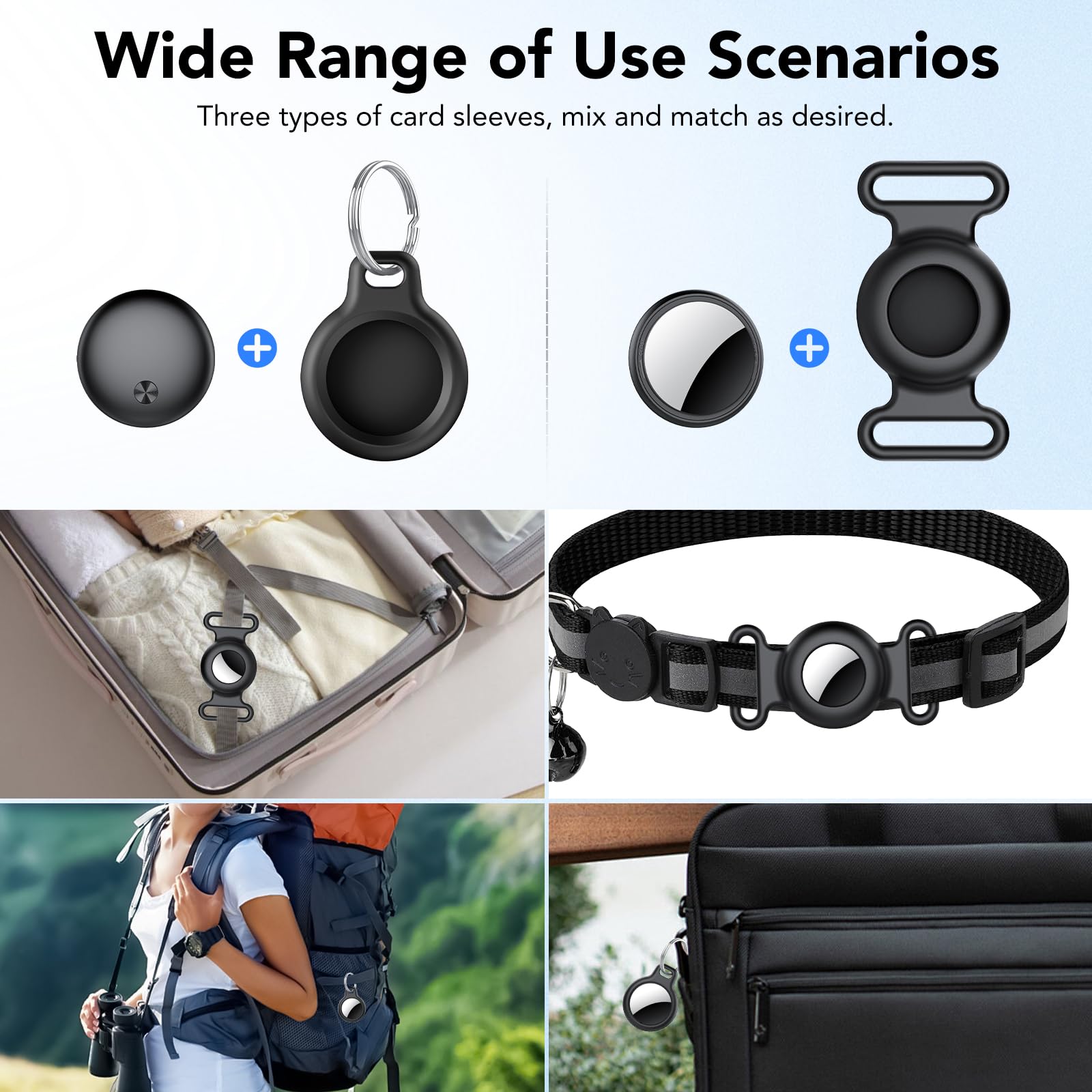 Air Tracker Tag 4 Pack, Apple Find My Compatible Bluetooth Tracker with IP68 Waterproof Design and Magnetic Mount