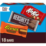 HERSHEY’S, KIT KAT & REESE’S Assorted Milk Chocolate Bars – 27.3 oz Variety Pack (18 Full-Size Bars)