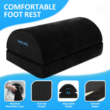 StepLively Ergonomic Under Desk Foot Rest with Adjustable Height Support Foam Cushion & Washable Cover for Office Comfort