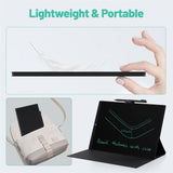 11.5” Large LCD Writing Tablet with Leather Case – Reusable Digital Notepad & Meeting Board (Black)