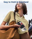 Miady 2-Pack 5000mAh Mini Portable Charger with Built-in Lightning & USB-C Cables, Pocket Power Bank for iPhone, Android & Travel