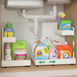 REALINN Expandable Under Sink Organizer – Adjustable 2-Tier Pull-Out Cabinet Storage System (White, 2-Pack)