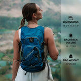 EVERFUN 18L Insulated Hydration Backpack with 2L Water Bladder & Rain Cover – Lightweight Hydro Pack for Hiking & Cycling – Cobalt Blue