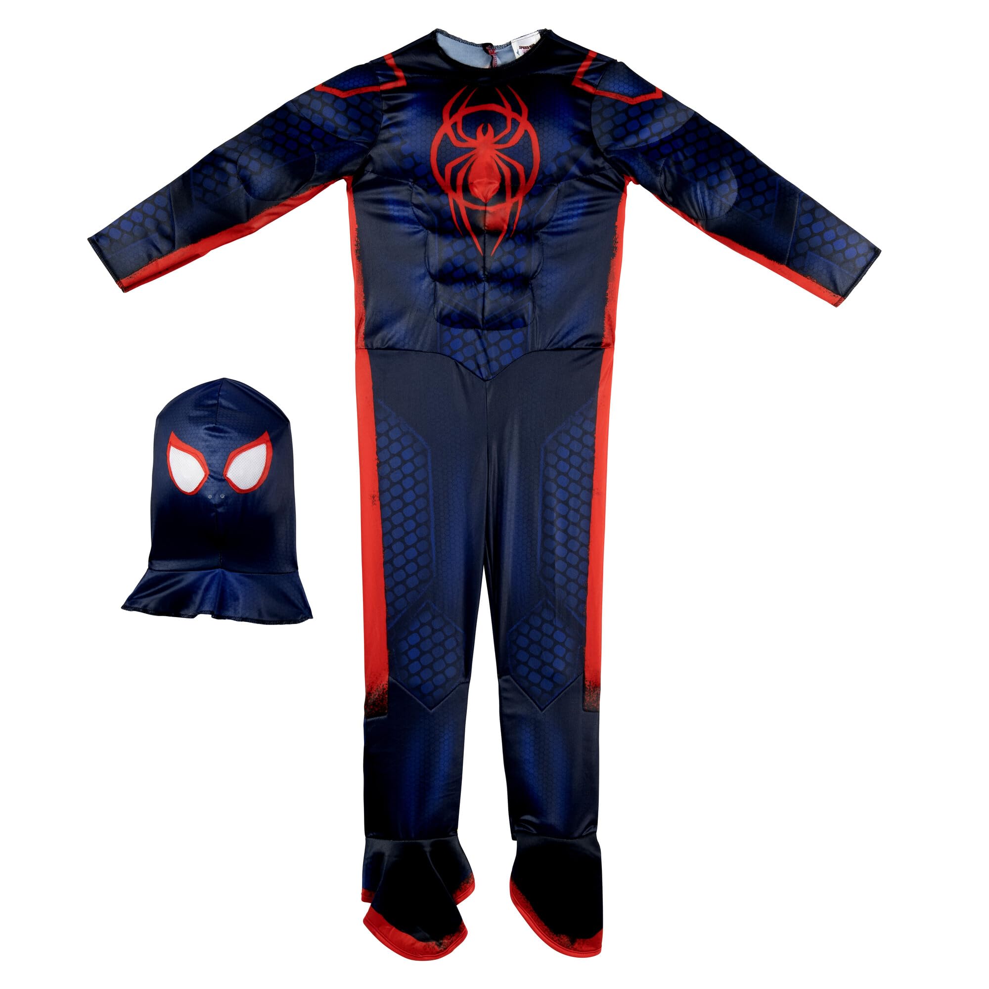Miles Morales Qualux Costume for Kids – Deluxe Muscle Jumpsuit with Mask | Spider-Verse Hero Outfit