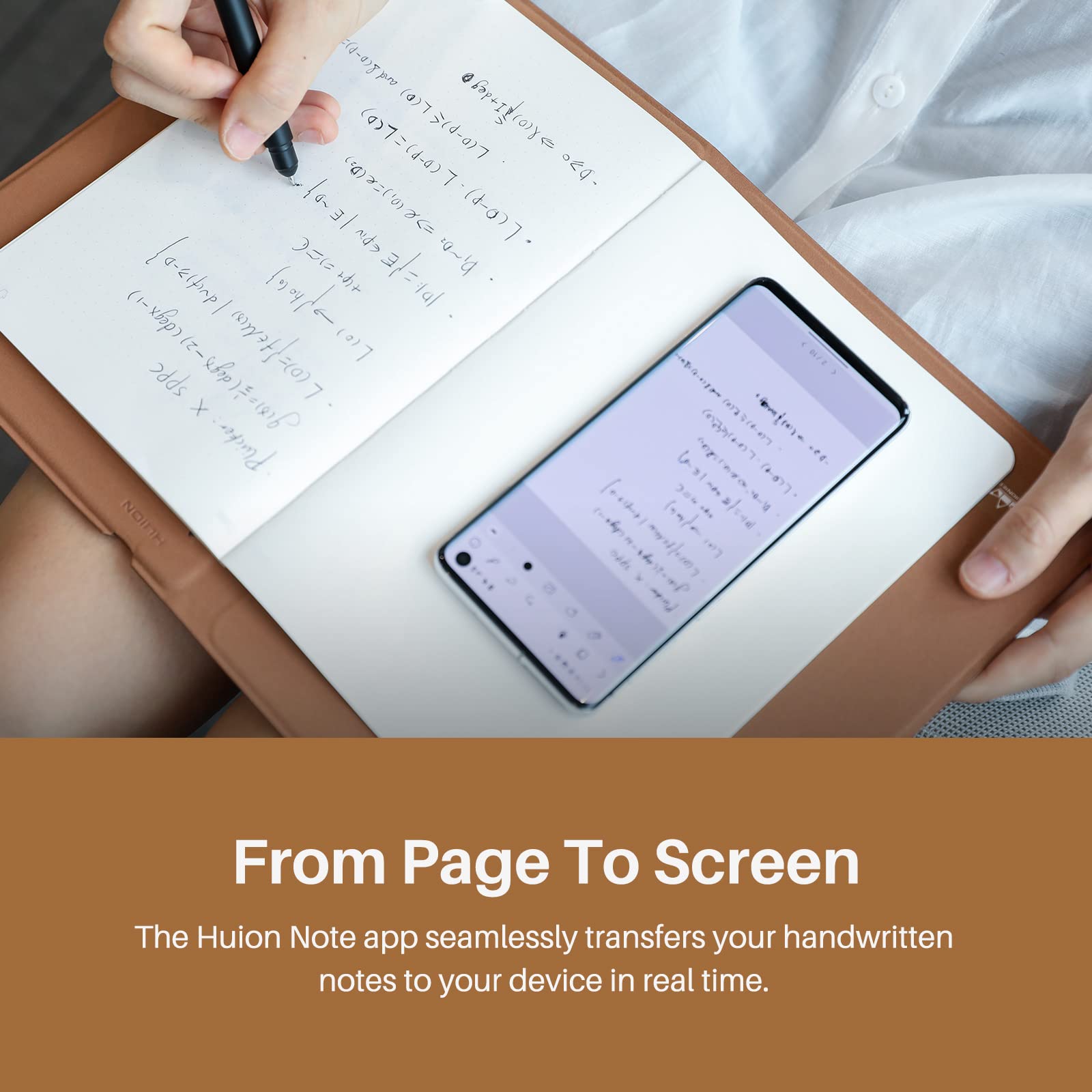 Huion Note Smart Digital Notebook – A5 Paper to App Writing System (Orange)