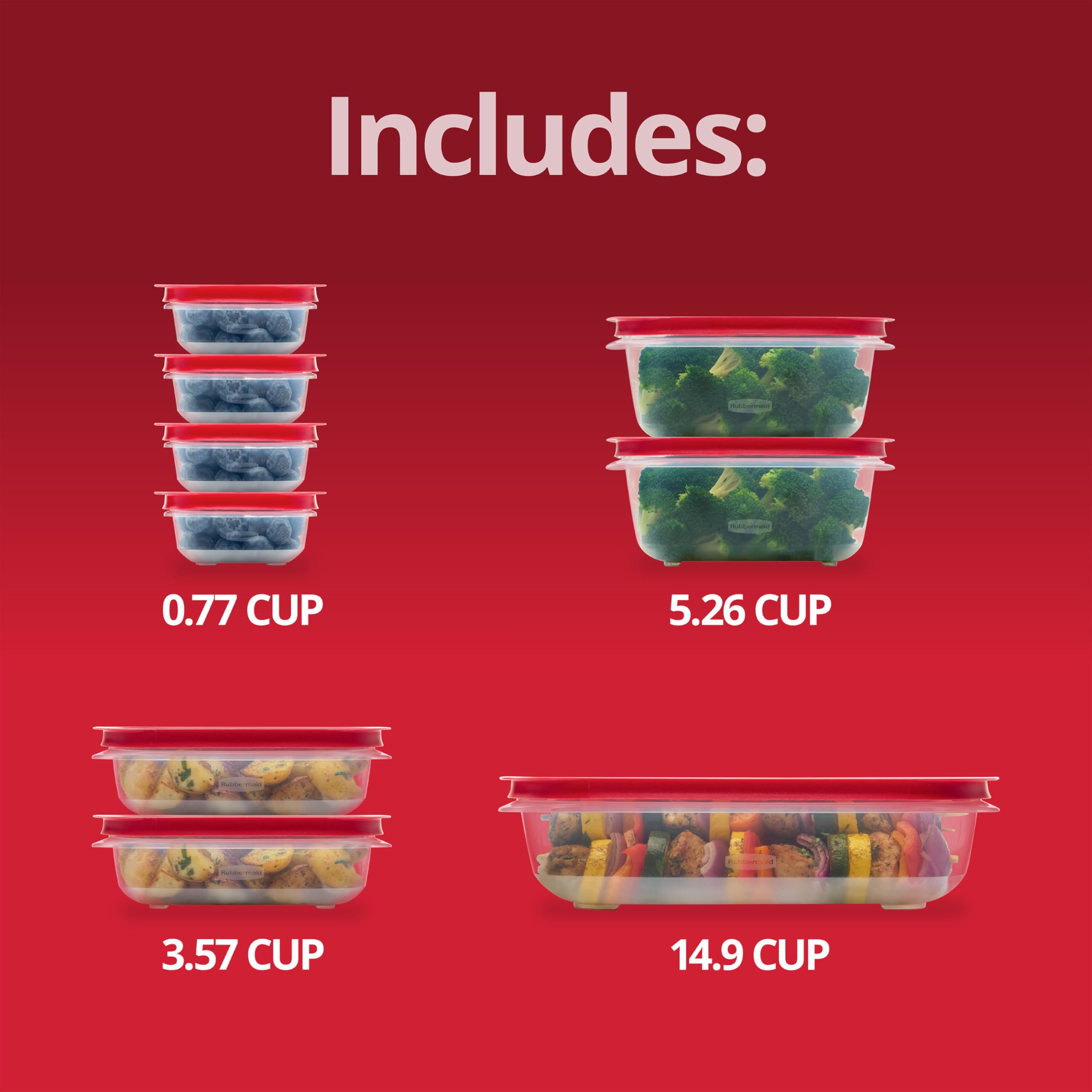 EasyStore Food Storage Containers Set – BPA-Free Stackable Containers with SecureGrip Lids (Made in USA)