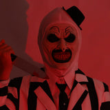 Killer Clown Latex Mask – Black Horror Halloween Mask with Bloody Teeth & Realistic Movie-Inspired Design