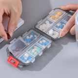 Portable Travel Pill Organizer with 10 Compartments – Compact Weekly Medication Storage Case for Purse, Backpack & Travel