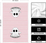 4PCS Pink Halloween Dish Towels – Soft, Absorbent & Durable Tea Towels for Festive Kitchen Decor (18x26 Inches)