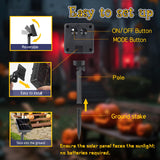 Halloween Solar Garden Flag 12x18" – Pumpkin LED Outdoor Yard Banner, Double-Sided UV-Resistant Oxford Décor