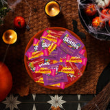 SKITTLES & STARBURST Halloween Variety Bag – 105PCS Fruity Fun Size Mix for Trick-or-Treat & Party Favors 🍓🍋🎃