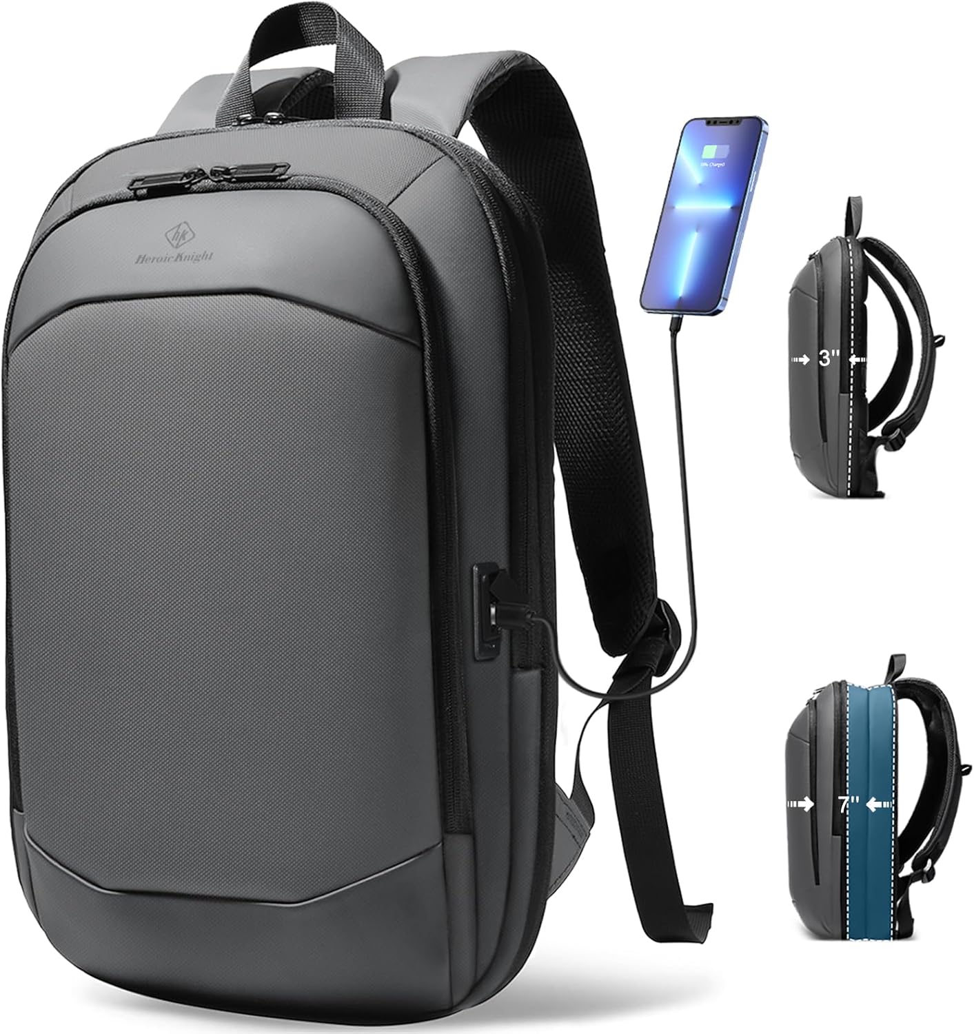 Premium 17-Inch Expandable Business Laptop Backpack for Men | Waterproof Travel Bag with USB Port & Anti-Theft Pocket