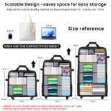 Expandable Foldable Rolling Duffel Bag 90L, Lightweight Collapsible Travel Luggage with Spinner Wheels (Black)