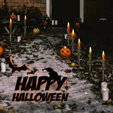 Solar Skull Hand Pathway Lights – 5 Pack Outdoor Halloween Decorations with Waterproof Design & Auto On/Off (Black)