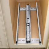 Slim Pull-Out Base Cabinet Organizer – Solid Maple Full-Extension Shelf for 9” Cabinets (Brown)