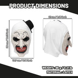 Killer Clown Latex Mask – Black Horror Halloween Mask with Bloody Teeth & Realistic Movie-Inspired Design