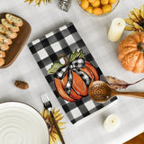 Halloween Dish Towels Set of 4 – Buffalo Plaid Kitchen Towels by Artoid Mode (18x26”)