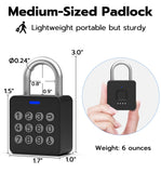 Smart Fingerprint & Passcode Padlock with App Control, USB-C Rechargeable Waterproof Security Lock for Gym, Luggage & Storage