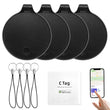 Mini Bluetooth Tracker Tag Apple Find My Compatible, Waterproof Item Locator with Sound Alert & Replaceable Battery – Black