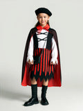 Kids Deluxe Pirate Costume Set – 10 Piece Black Outfit with Cloak, Hat, Sword, Map & Accessories for Halloween and Cosplay