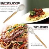 35-Piece Silicone Kitchen Utensil Set with Wooden Handles & Storage Holder