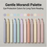 12-Color Dual-Ended Pastel Highlighter Set