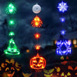 Halloween Window Lights Set – 3 Pack LED Pumpkin, Spider & Witch Hat Decorations with Timer & Flash Modes for Indoor Spooky Glow