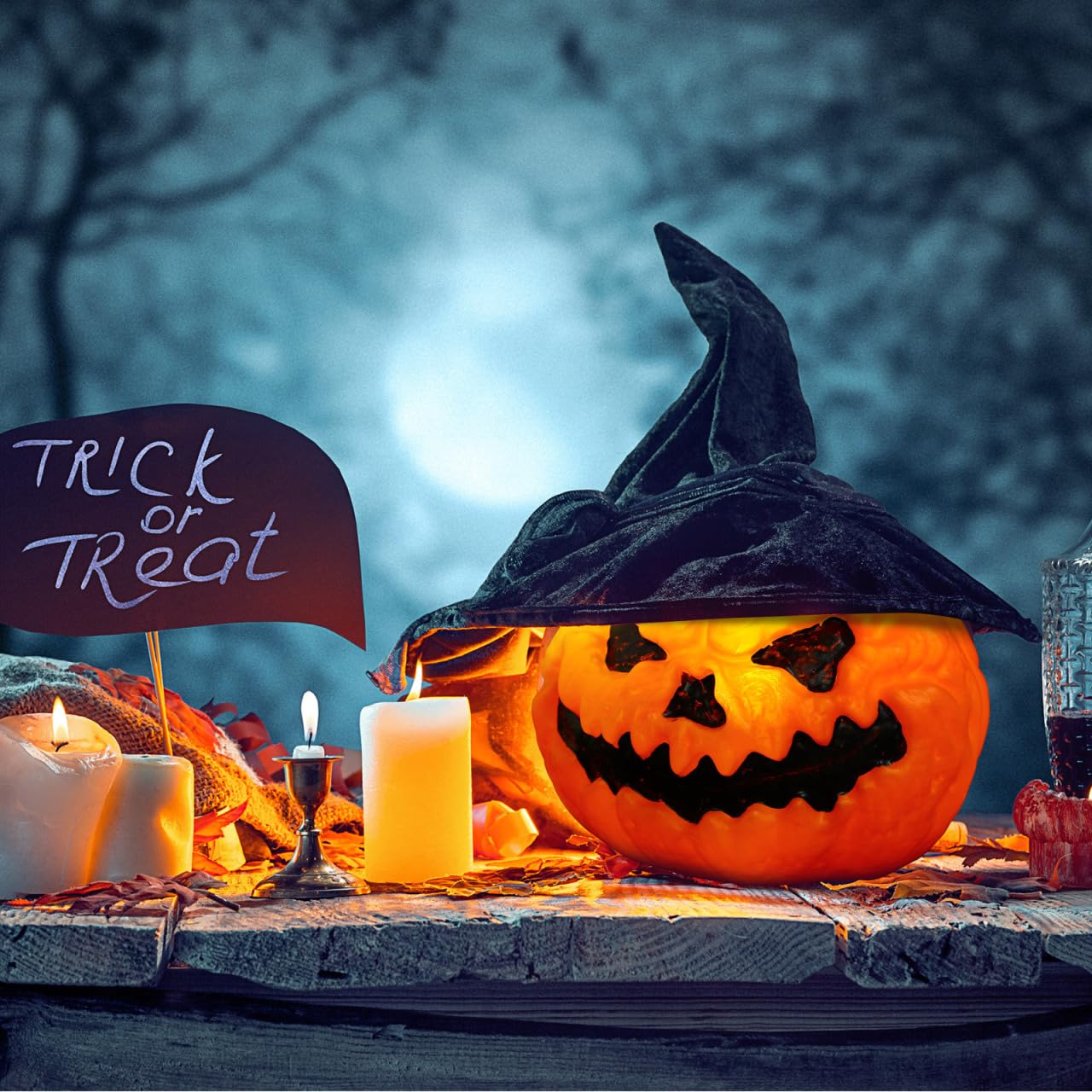 LED Light-Up Jack-O’-Lantern Pumpkin – Battery Operated Tabletop & Outdoor Halloween Decoration (6.6 x 5.9")