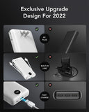 20000mAh Power Bank with Built-in AC Wall Plug & Cables – 22.5W Fast Charging Portable Charger with LED Display for iPhone, Samsung & USB Devices