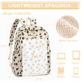 Bluboon Teen Girls School Backpack with Laptop Compartment, Corduroy Floral Design, Lightweight Daily Bookbag