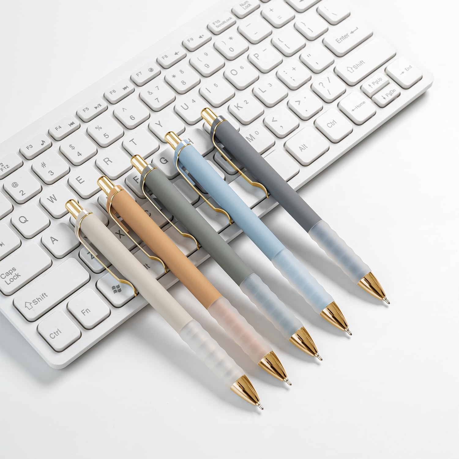 12-Pack Gold Retractable Black Ink Ballpoint Pens