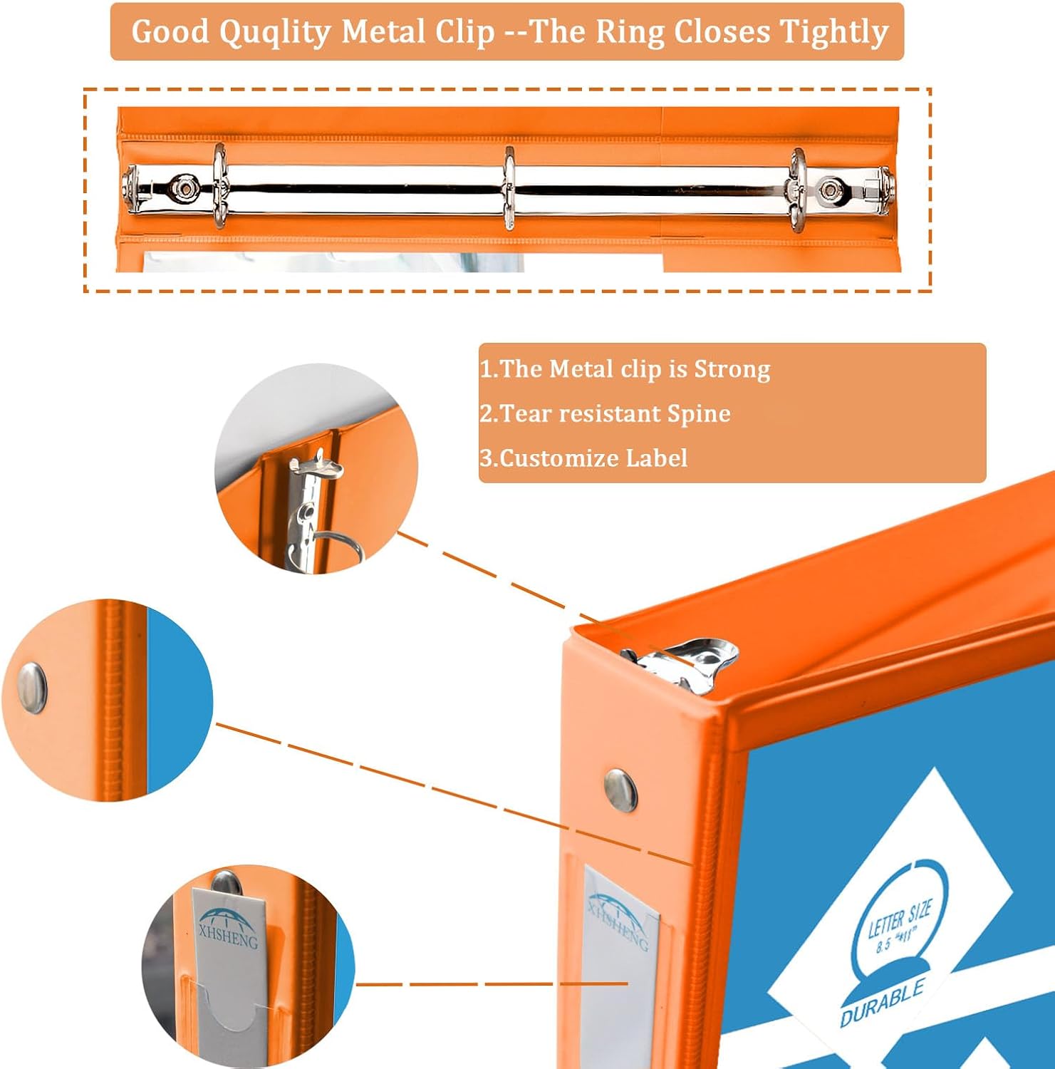 6-Pack Color View 1-Inch 3-Ring Binders