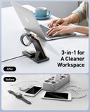 3-in-1 Foldable Wireless Charging Station for iPhone, Apple Watch & AirPods – Fast Travel Charging Dock Black