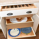 Mulush Compact 3-Tier Pull-Out Cabinet Drawer System – Soft-Close Solid Wood Storage for Narrow Cabinets