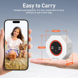 Secura Rotating Pomodoro Timer with Visual Progress Bar, Flip Countdown & Stopwatch, Rechargeable Focus Timer with Adjustable Volume for Tasks & Study – White