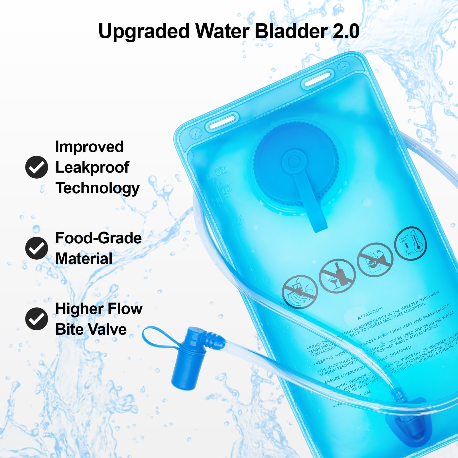 EVERFUN 18L Insulated Hydration Backpack with 2L Water Bladder & Rain Cover – Lightweight Hydro Pack for Hiking & Cycling – Olive Green