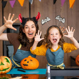 6-Pack Halloween Glitter Headbands – Witch Hat, Pumpkin & Bat Hair Accessories for Women & Kids