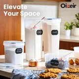 Airtight Food Storage Containers – 24 Pack Clear Pantry Canisters with Locking Lids & Labels