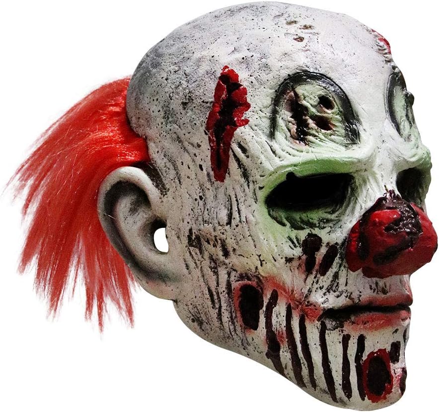 Scary Clown Latex Mask – Multicolor Horror Halloween Mask for Adults (One Size)