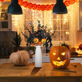 Halloween Artificial Maple Leaf & Pumpkin Floral Stems – 10Pcs Black & Orange Table Vase Decorations (19.5”)