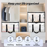 Extra Large Clear Heavy-Duty Moving Bags (8-Pack) – 24-Gallon Storage Totes with Zippers, Lids & Reinforced Handles
