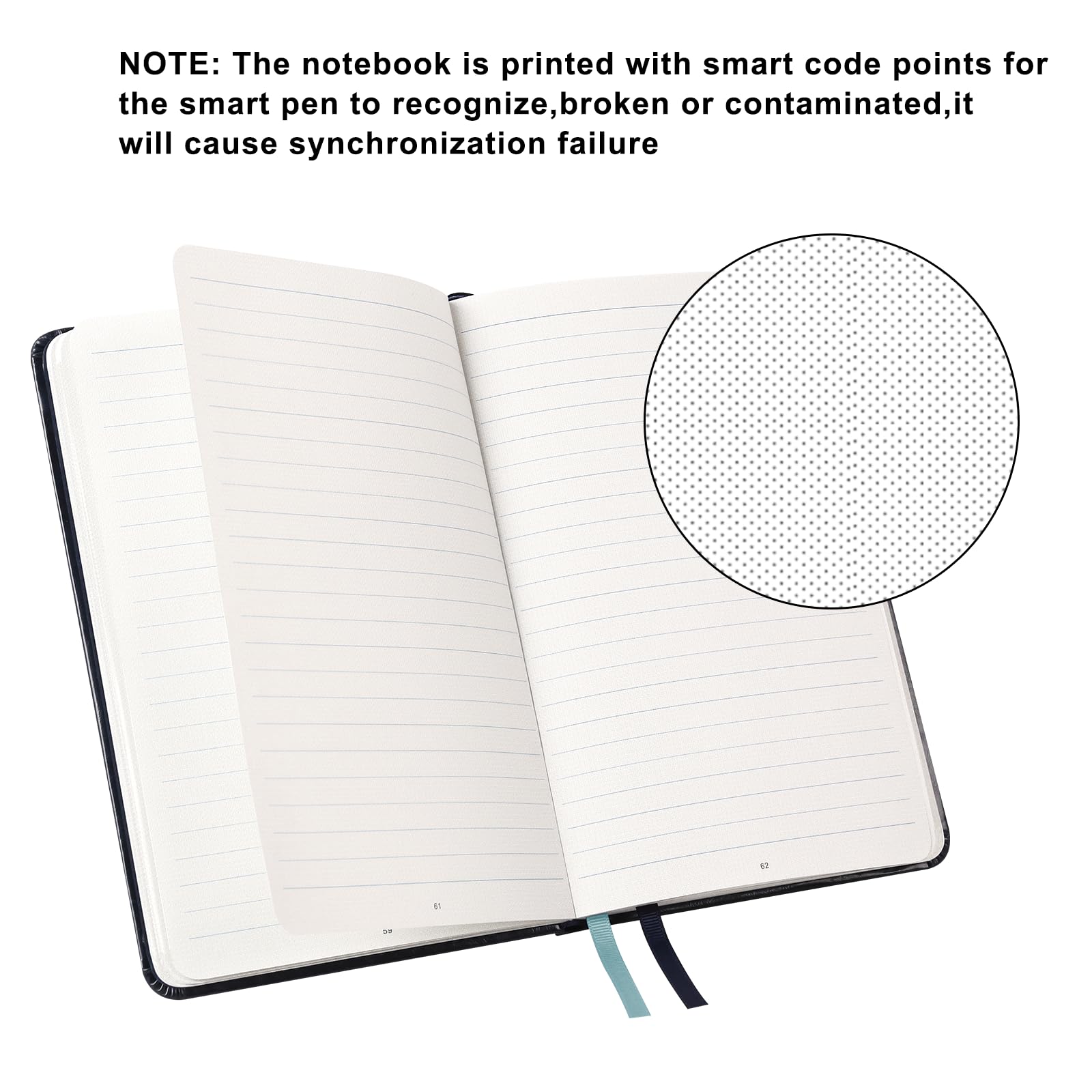 YUAN Smart Notebook Replacement – Navy Green Coded Paper Refill for YUAN Smart Pen (94 Sheets)