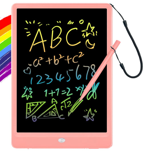 ORSEN 10” Color LCD Writing Tablet for Kids – Reusable Doodle Drawing Board with Eye-Safe Screen (Pink)