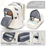 SUWASP Airline-Approved Large Travel Backpack with Laptop & Shoe Compartment – Beige